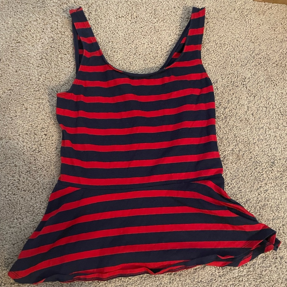 Small Express blue & red stripes tank